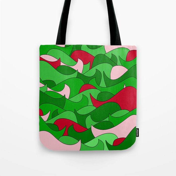 Abstract pattern - red and green. Tote Bag