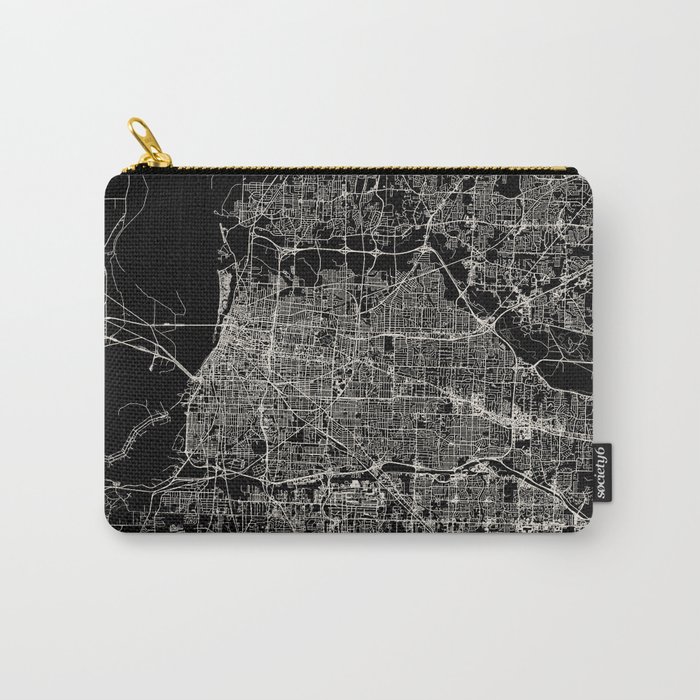 Memphis USA - B&W City Map Carry-All Pouch