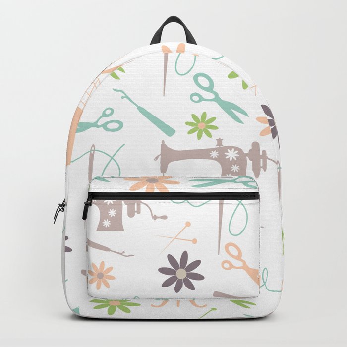 Sewing seamless pattern Backpack