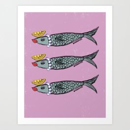 Stylish Sardines Art Print