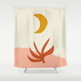 Waxing Crescent Moon Shower Curtain