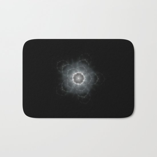 Space Flower Fractal Bath Mat
