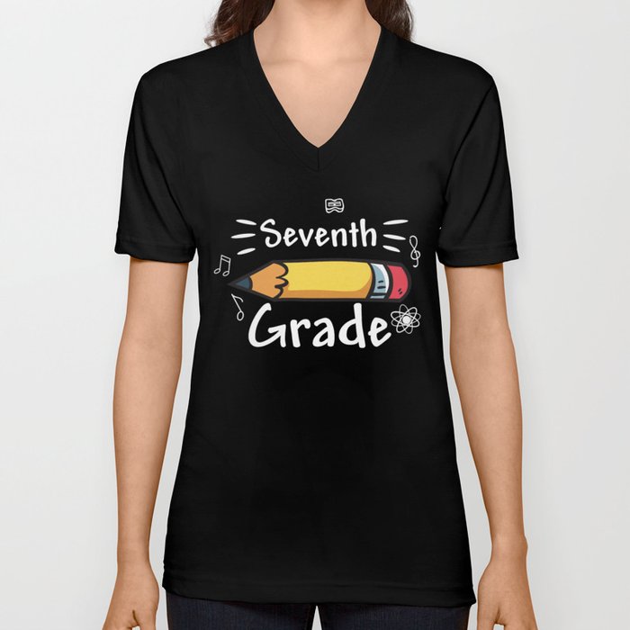 Seventh Grade Pencil V Neck T Shirt