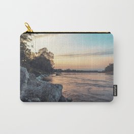 Sunset on the banks of the Ticino river Carry-All Pouch | Sunlight, Countrydirtroad, Evening, Photo, Countryside, Dirtroad, Lombardy, Sunset, Lomellina, Autumn 
