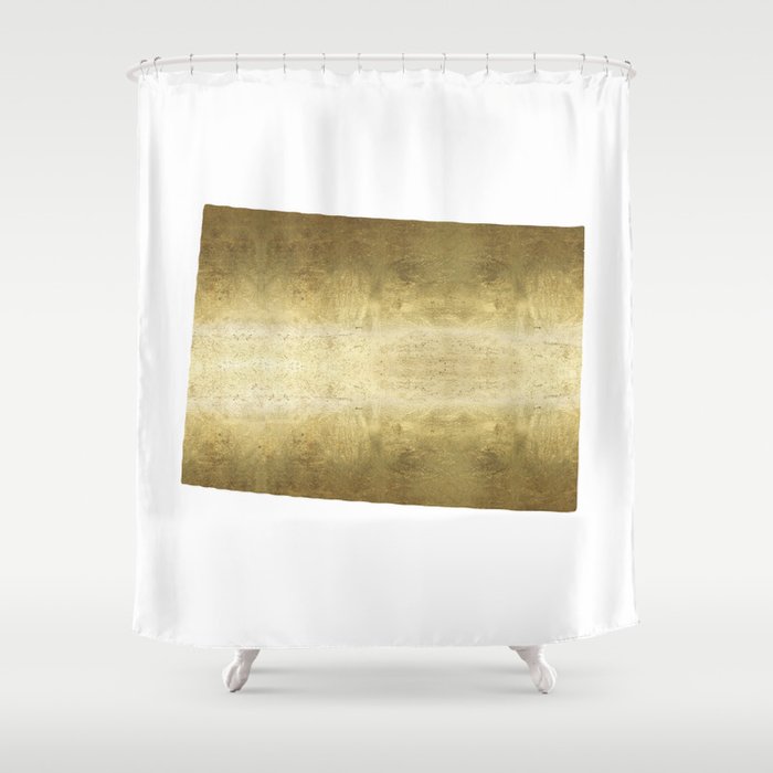 colorado gold foil state map Shower Curtain