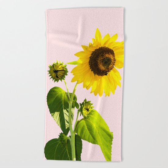 Sun Flower || #society6 #decor #buyart Beach Towel