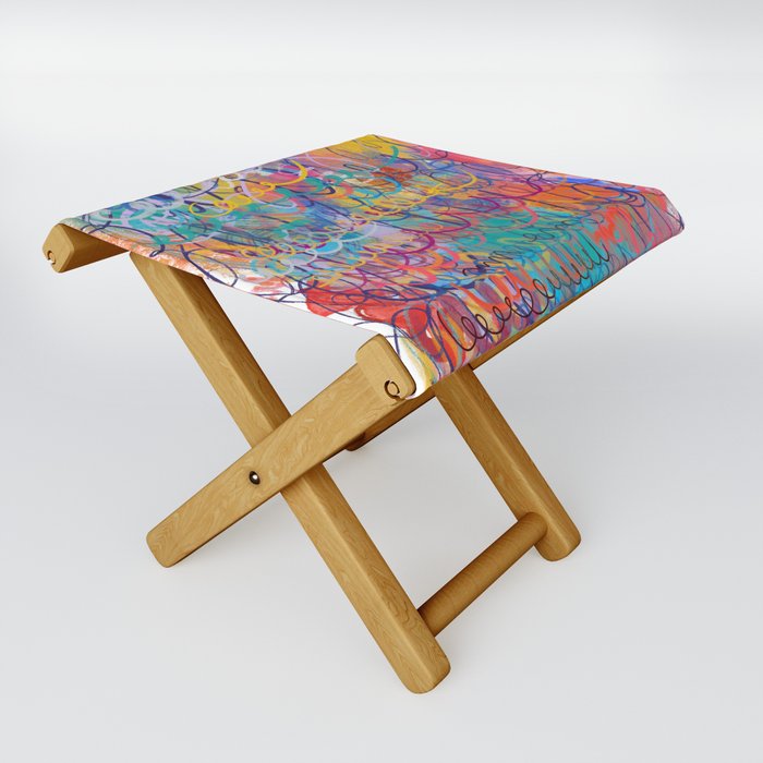 Graffiti Art Writing of my Soul by Emmanuel Signorino Folding Stool