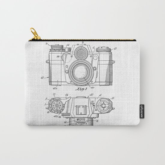 Camera Patent Drawing Carry-All Pouch