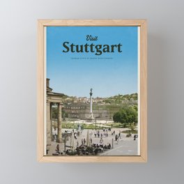 Visit Stuttgart  Framed Mini Art Print