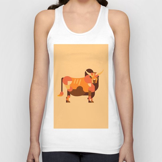 Bull Orange Unisex Tank Top
