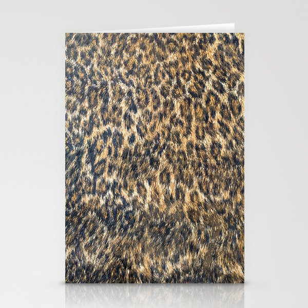 Leopard Cheetah Fur Wildlife Print Pattern Stationery Cards
