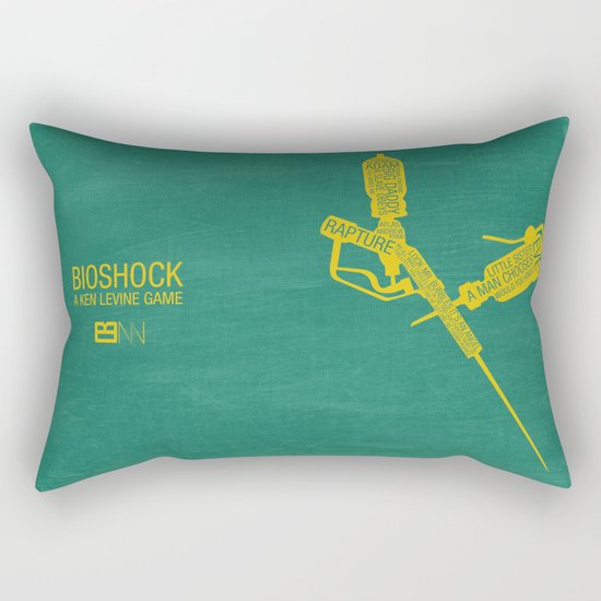 Bioshock Typography Rectangular Pillow