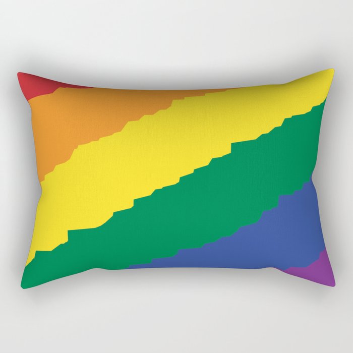 lgbtqia rainbow diversity Rectangular Pillow