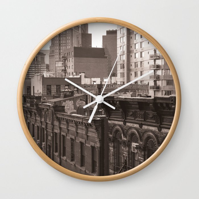 Architecture of NYC | Sepia Photography | New York City Wall Clock