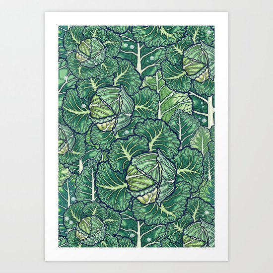 dreaming cabbages Art Print