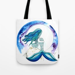 Sirena y la luna Tote Bag