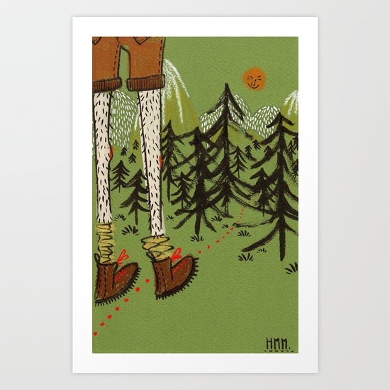 Wilderness walker Art Print