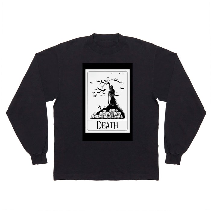 Death Tarot Card Long Sleeve T Shirt