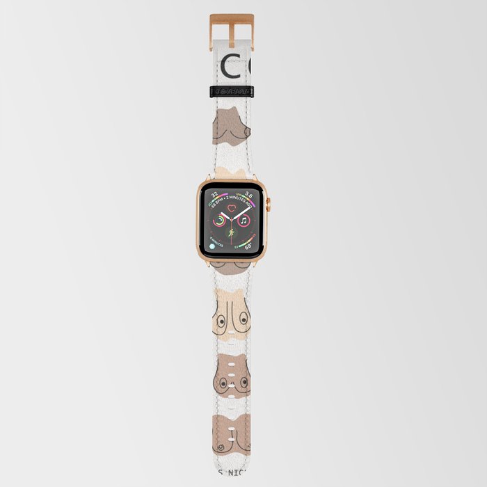 welcome all boobs Body Positive abstract boobies art Apple Watch Band