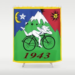Bicycle Day 1943 Albert Hofmann LSD Shower Curtain