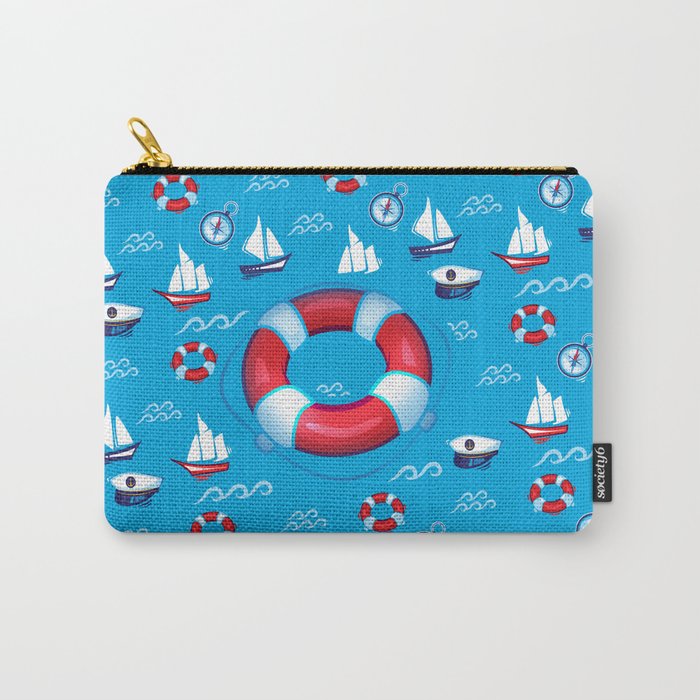 Sea Retro Pattern Carry-All Pouch