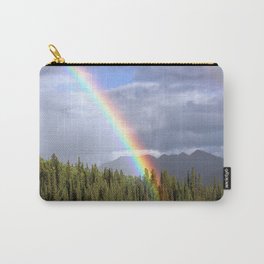 Gorgeous rainbow at beautiful cloudy summer day Carry-All Pouch