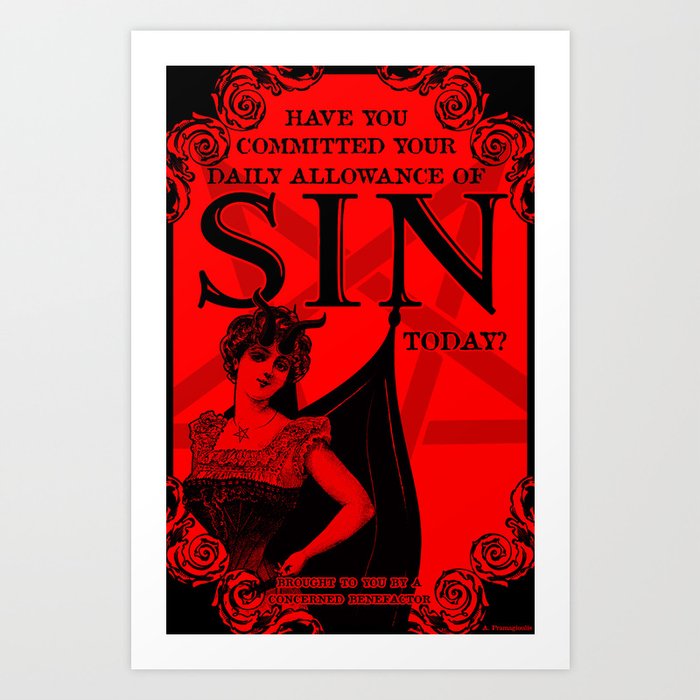Sin Poster Art Print