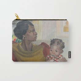 African American Masterpiece 'Harlem' portrait of a mother and daughter by Elanor Ruth Colburn Carry-All Pouch