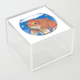 Gertrude the Goldfish in a Fishbowl  Acrylic Box