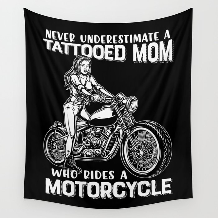 Never Underestimate A Tattooed Mom Wall Tapestry