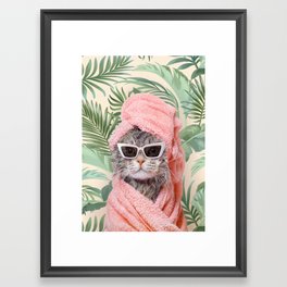 BEVERLY HILLS CAT Framed Art Print