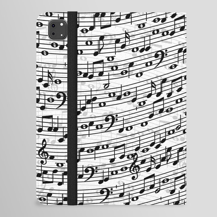 Musician Sheet Music Lovers Musical Notes Pattern iPad Folio Case