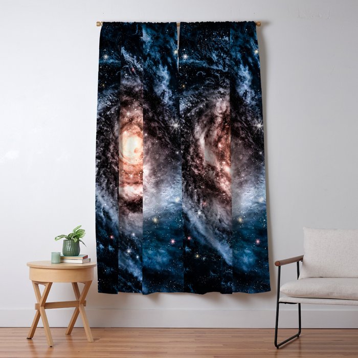 Spiral Galaxy Space Blackout Curtain By Jcdesigning
