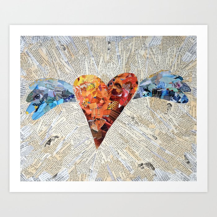 Fly with me my love Art Print