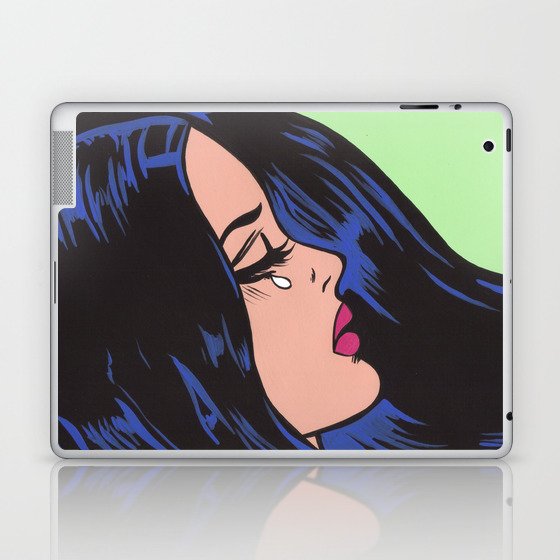 Pop Art Sad Girl Laptop & iPad Skin