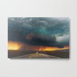 Riders on the Storm (Route 66) - The Loneliest Road in America Metal Print