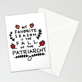 My Favorite Season is the Fall of the Patriarchy Stationery Cards