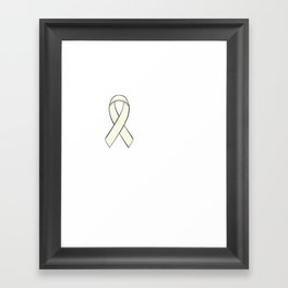 Lung Cancer Ribbon White Awareness Survivor Framed Art Print