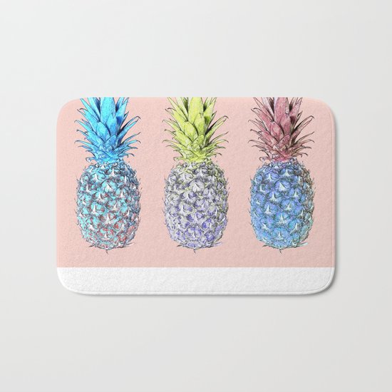 Haha pineapples Bath Mat