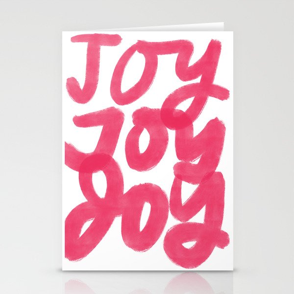 JOYFUL HEART Joy Joy Joy Red Stationery Cards