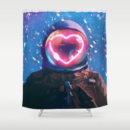 Astronaut in Love Shower Curtain