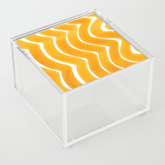 Big Stripes in orange Acrylic Box