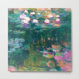 Water Lilies Metal Print | Wallhanging, Waterliliesprint, Manet, Prints, Monet, Vintage, Waterlilies, Claudemonet, Phoneskins, Impressionism 