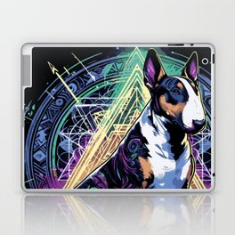 Mystical Bullterrier: Cosmic Canine Constellations Laptop & iPad Skin