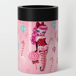 Christmas Sugar Doll Can Cooler