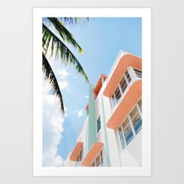 Miami Buildings Photography Art Print | Building, Poster, Photo, Vintage, House, Miami, Cityscape, South, City, Oceandrive 