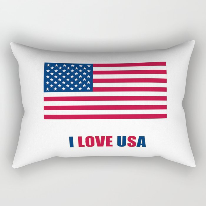 Flag of Usa – I love Usa 2 Rectangular Pillow
