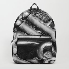 French Horn Backpack | Horn, Instrument, Musical, French, Photo, Black And White, Digital, Brass, Music 