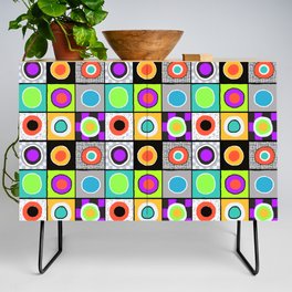 RONDO | Abstract Expressionist Geometric Credenza