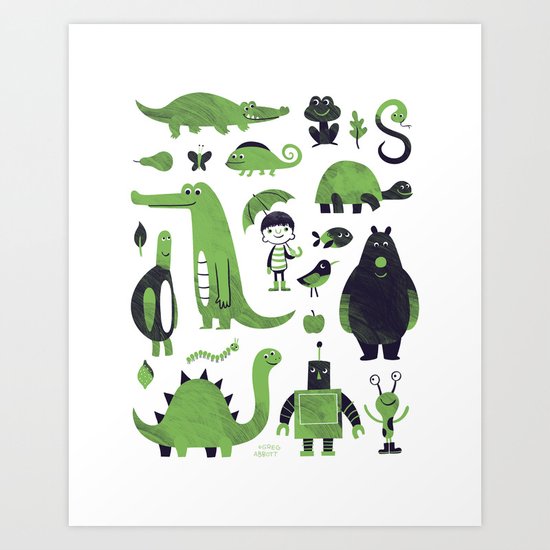 Greens Art Print